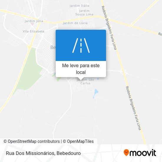Rua Dos Missionários mapa