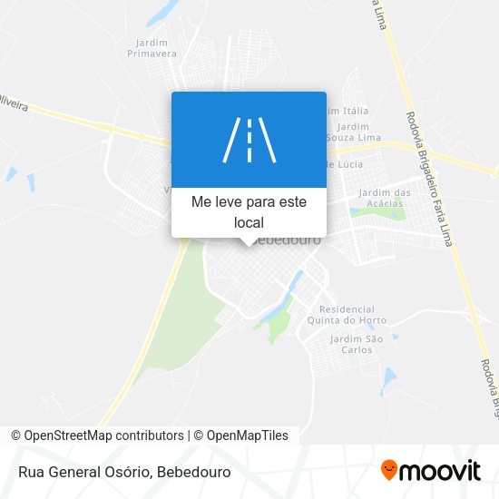 Rua General Osório mapa