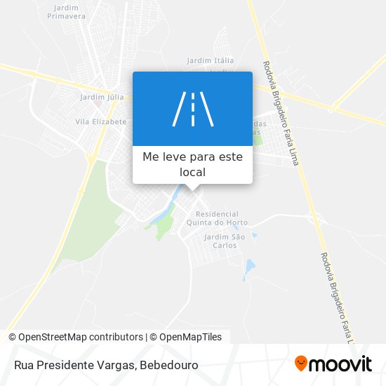 Rua Presidente Vargas mapa