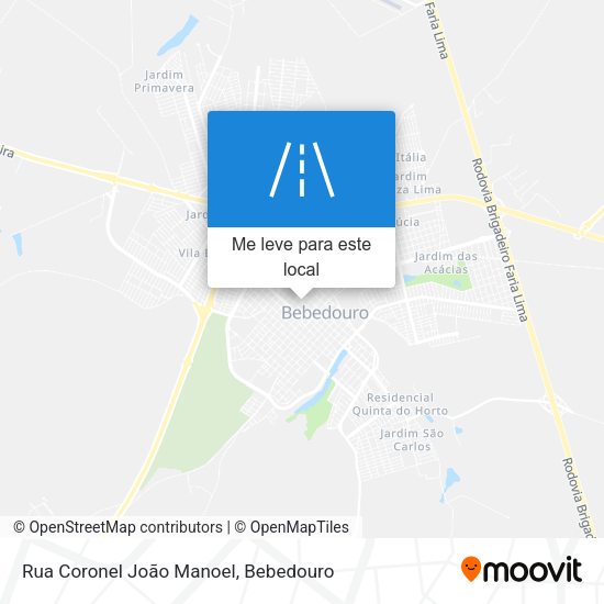 Rua Coronel João Manoel mapa