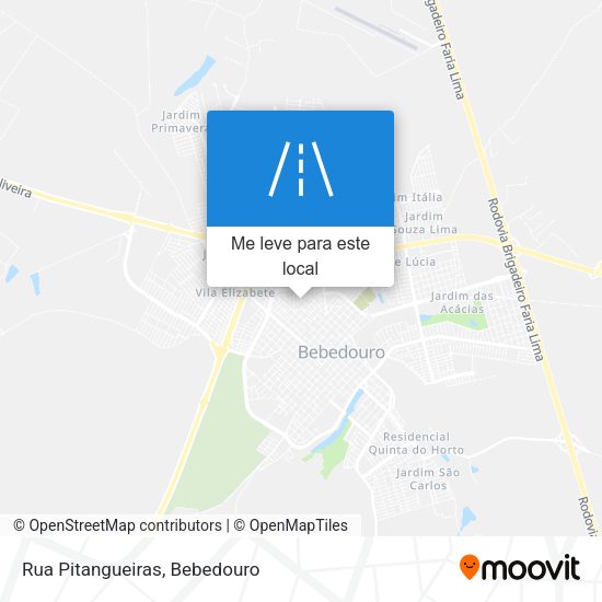 Rua Pitangueiras mapa