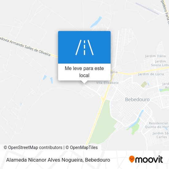 Alameda Nicanor Alves Nogueira mapa