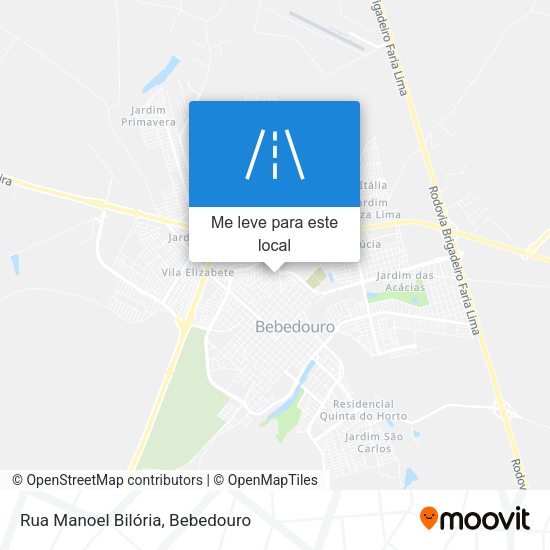 Rua Manoel Bilória mapa