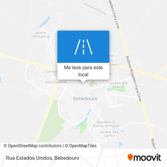Rua Estados Unidos mapa