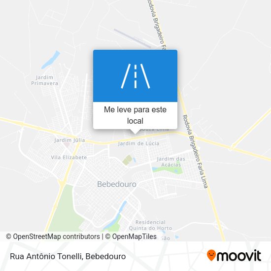 Rua Antônio Tonelli mapa