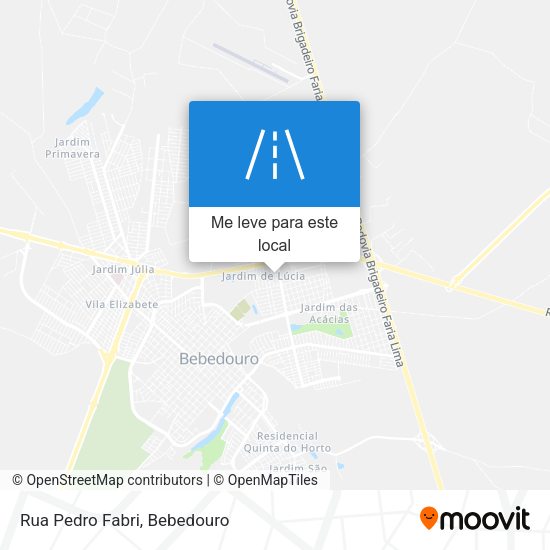 Rua Pedro Fabri mapa