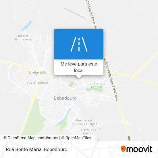 Rua Bento Maria mapa