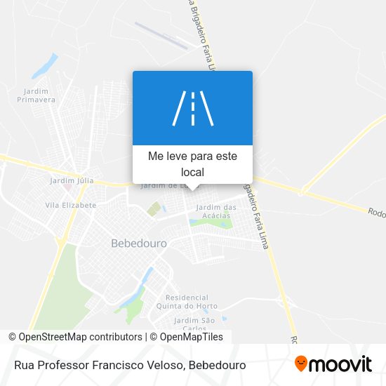 Rua Professor Francisco Veloso mapa