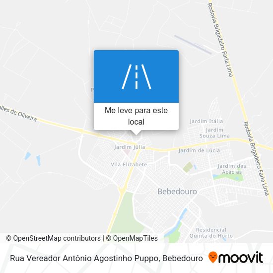 Rua Vereador Antônio Agostinho Puppo mapa