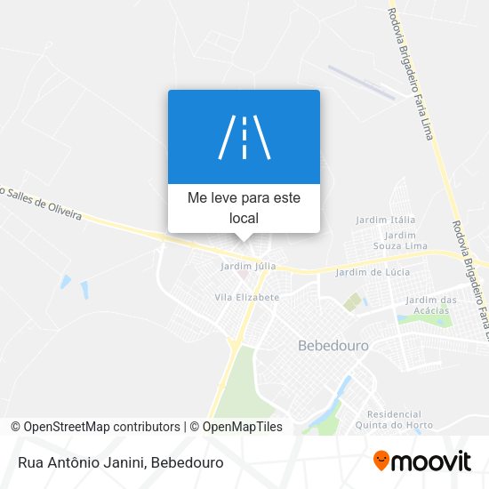 Rua Antônio Janini mapa