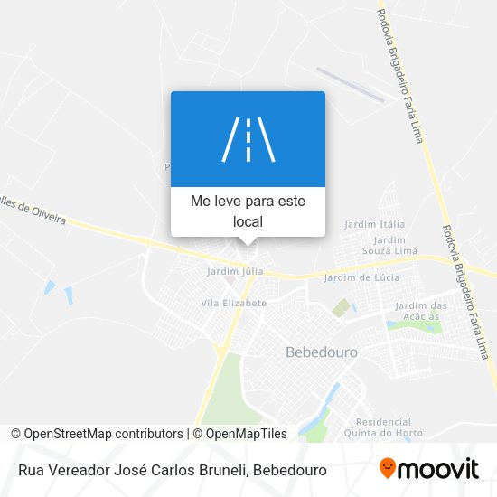 Rua Vereador José Carlos Bruneli mapa