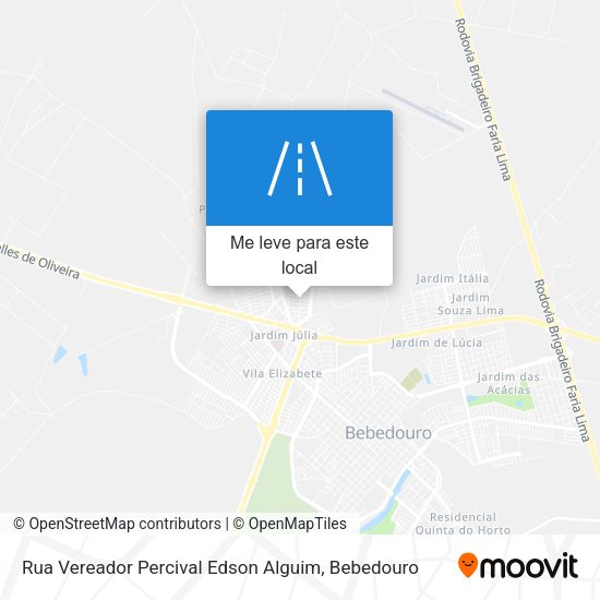 Rua Vereador Percival Edson Alguim mapa