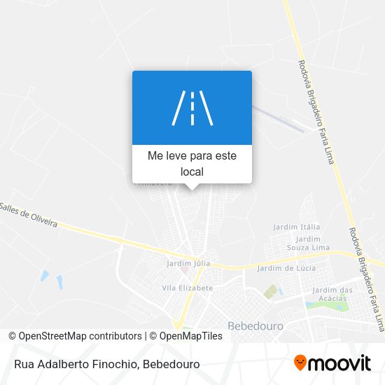 Rua Adalberto Finochio mapa