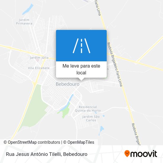 Rua Jesus Antônio Tilelli mapa