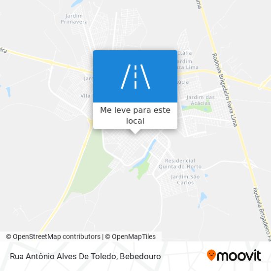 Rua Antônio Alves De Toledo mapa