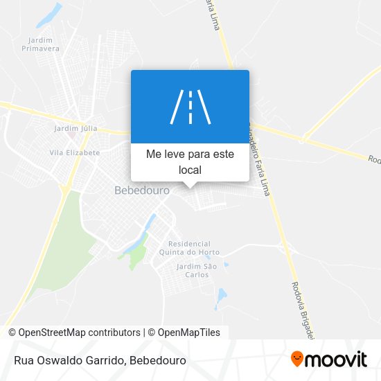 Rua Oswaldo Garrido mapa