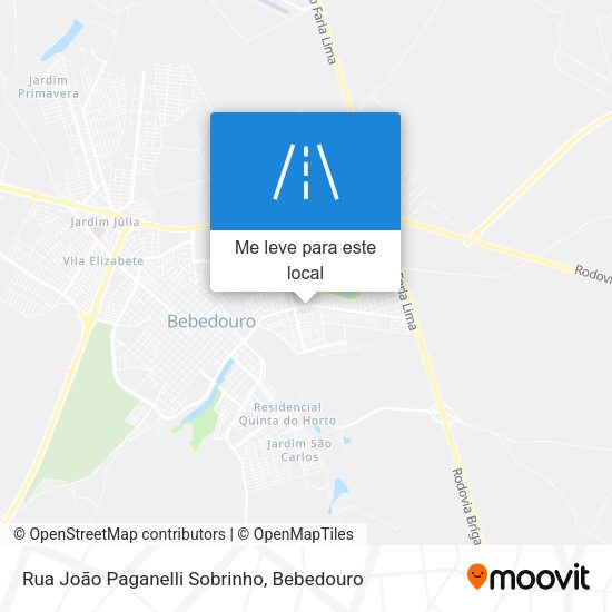 Rua João Paganelli Sobrinho mapa