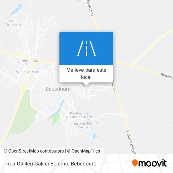 Rua Galileu Galilei Belemo mapa