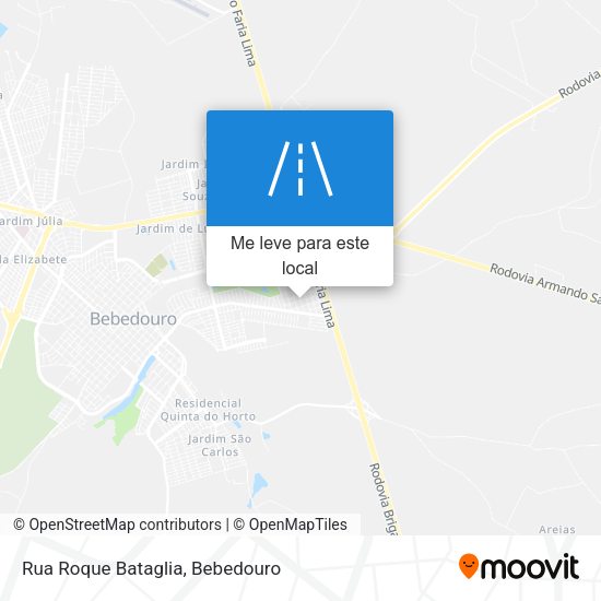 Rua Roque Bataglia mapa