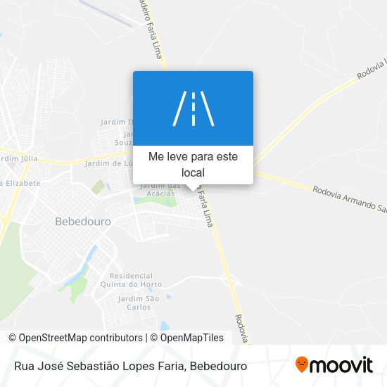 Rua José Sebastião Lopes Faria mapa