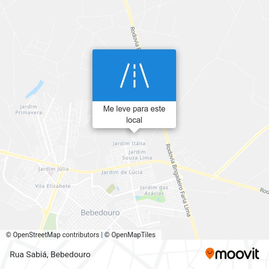 Rua Sabiá mapa