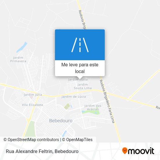 Rua Alexandre Feltrin mapa