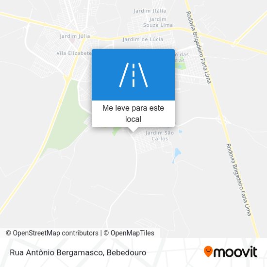 Rua Antônio Bergamasco mapa