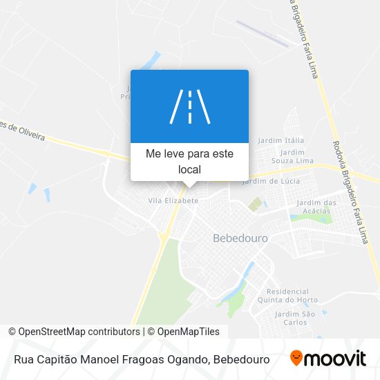 Rua Capitão Manoel Fragoas Ogando mapa