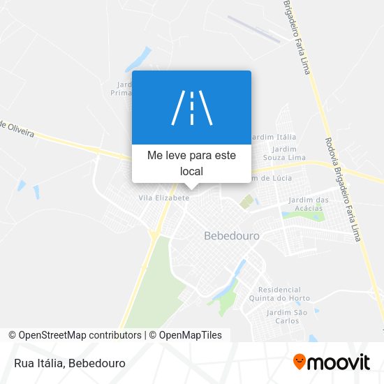 Rua Itália mapa