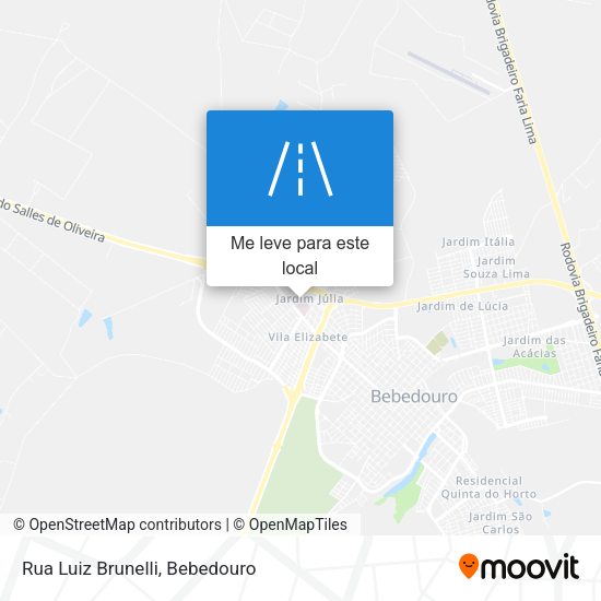 Rua Luiz Brunelli mapa