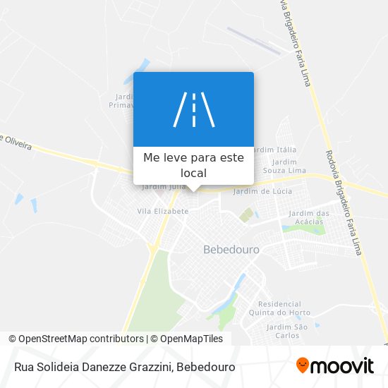 Rua Solideia Danezze Grazzini mapa