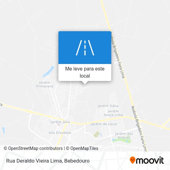 Rua Deraldo Vieira Lima mapa