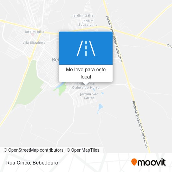 Rua Cinco mapa