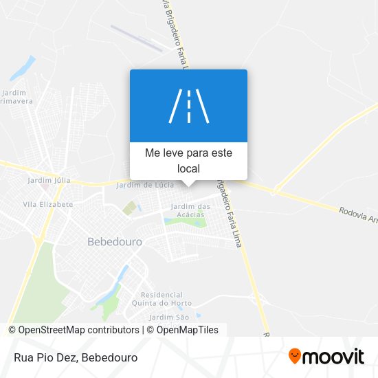 Rua Pio Dez mapa