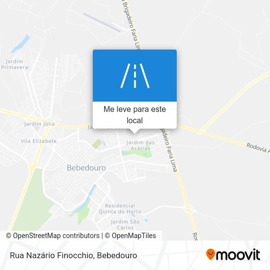 Rua Nazário Finocchio mapa