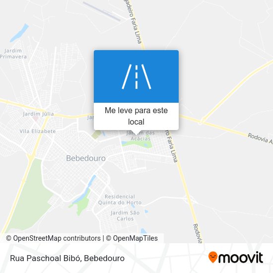 Rua Paschoal Bibó mapa