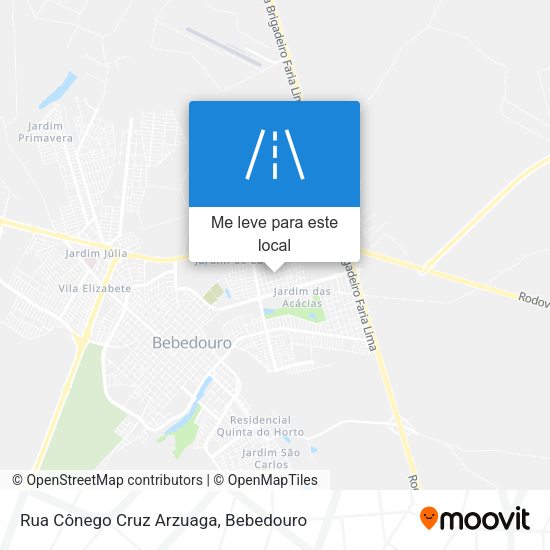 Rua Cônego Cruz Arzuaga mapa