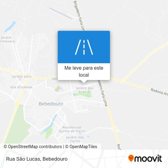Rua São Lucas mapa