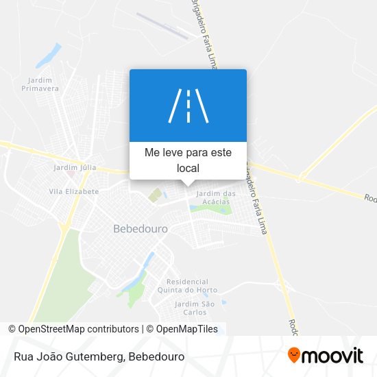 Rua João Gutemberg mapa