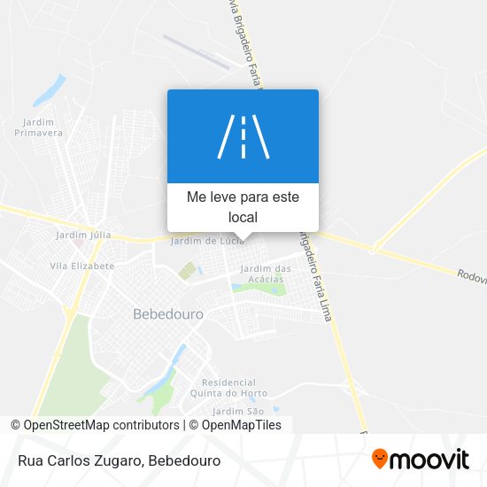 Rua Carlos Zugaro mapa