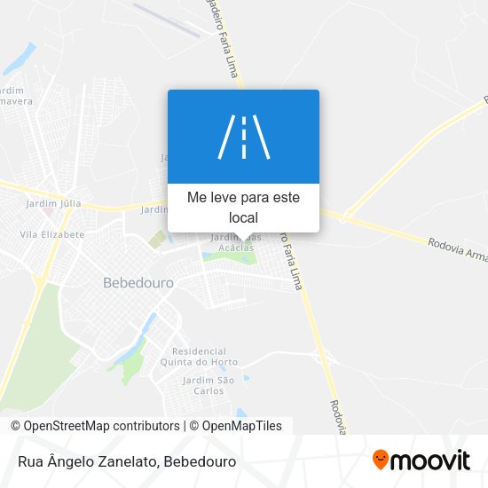 Rua Ângelo Zanelato mapa