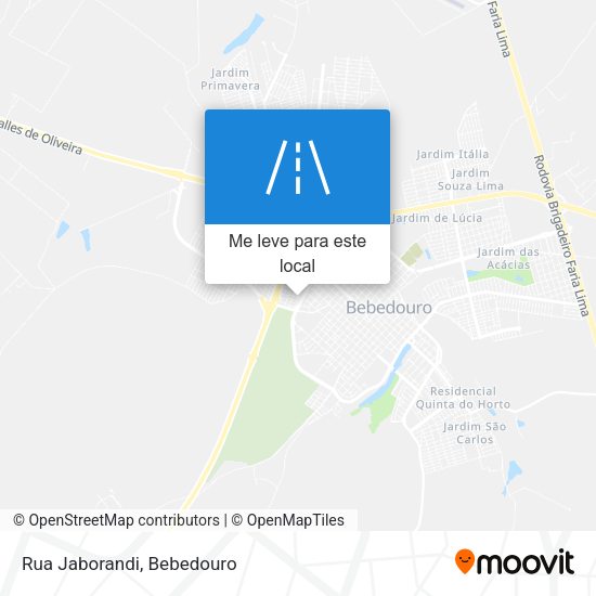 Rua Jaborandi mapa