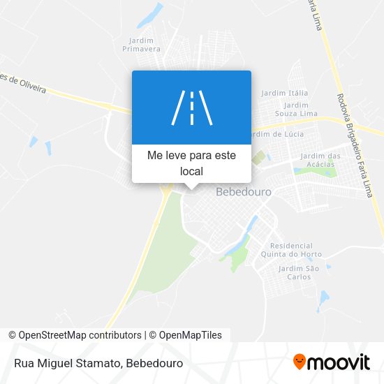 Rua Miguel Stamato mapa