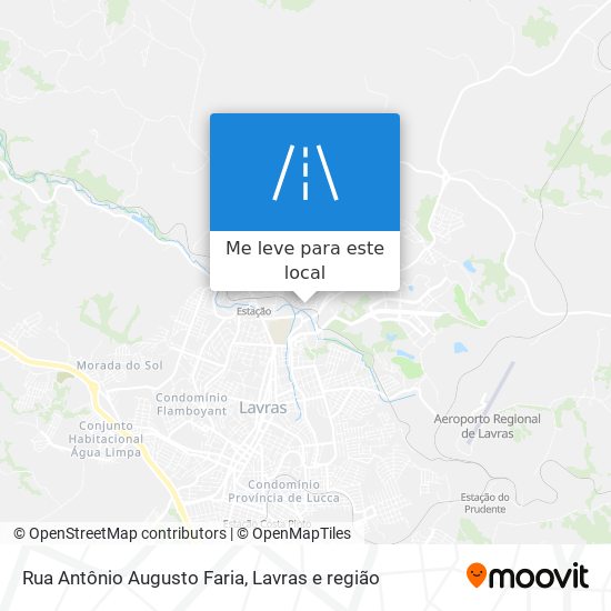 Rua Antônio Augusto Faria mapa