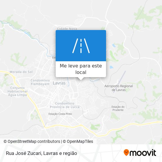 Rua José Zucari mapa