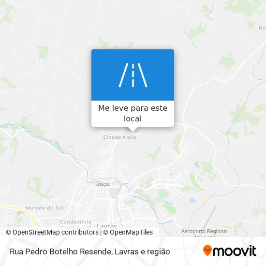 Rua Pedro Botelho Resende mapa