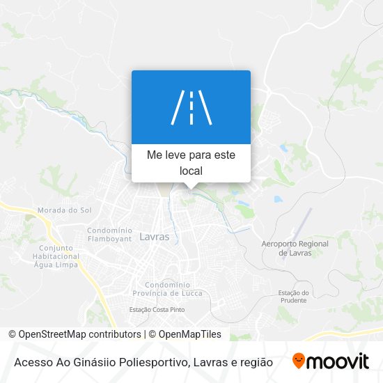 Acesso Ao Ginásiio Poliesportivo mapa