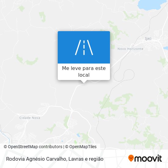 Rodovia Agnésio Carvalho mapa