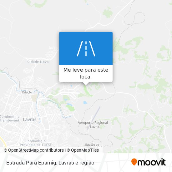 Estrada Para Epamig mapa