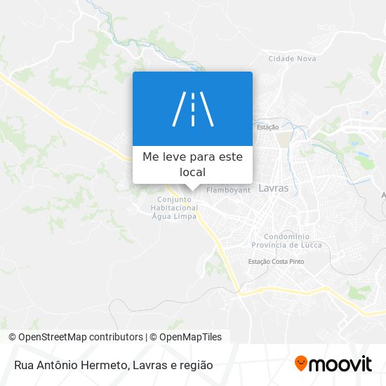 Rua Antônio Hermeto mapa